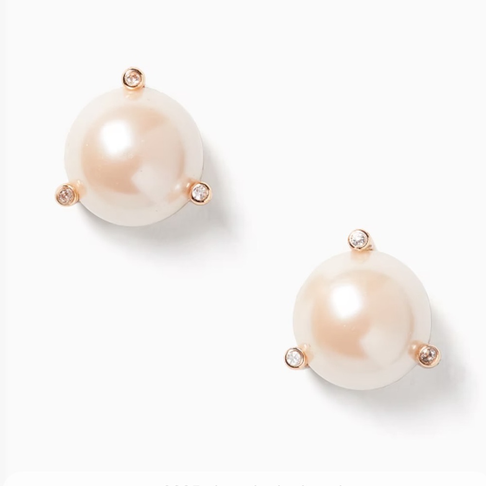 NWT Kate Spade Rise and Shine Pearl Studs Blush Multi